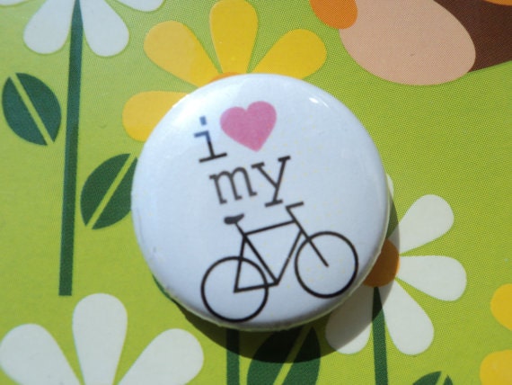 I Love My Bike Button