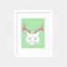 Cat with Antlers Illustration - 8x8 Square Print, You Choose Colors - Customized, Kitten, Meow, Crazy Cat Lady, Deer, Funny, Silly, Pets