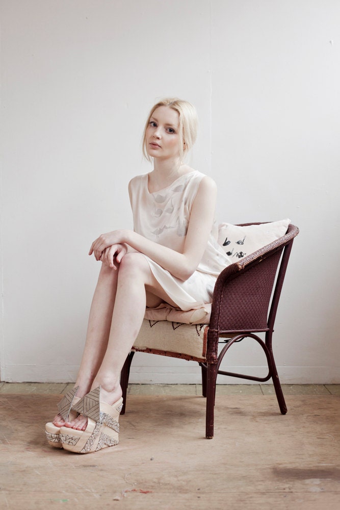 Silver Swan Shift Dress