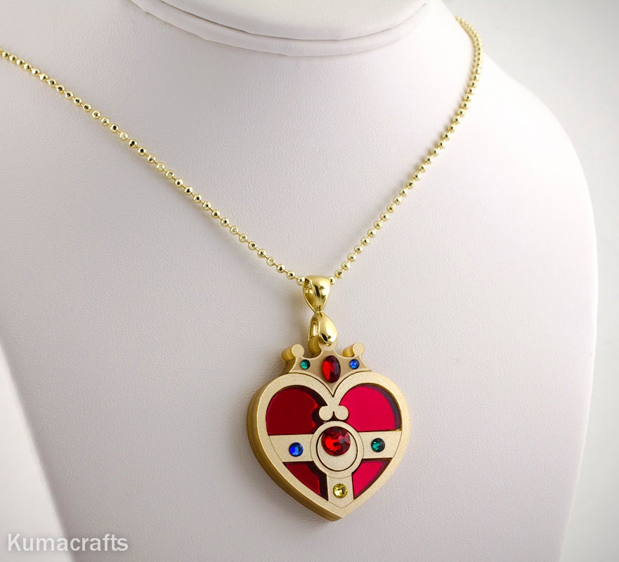 MADE TO ORDER Sailor Moon Inspired Cosmic Heart Compact Necklace Pendant Laser Cut Acrylic