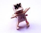 origami voodoo doll pin/brooch