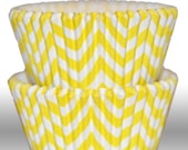 Chevron Yellow GREASEPROOF Zigzag Baking Cups Cupcake Liners - Quantity 50 Il_170x135