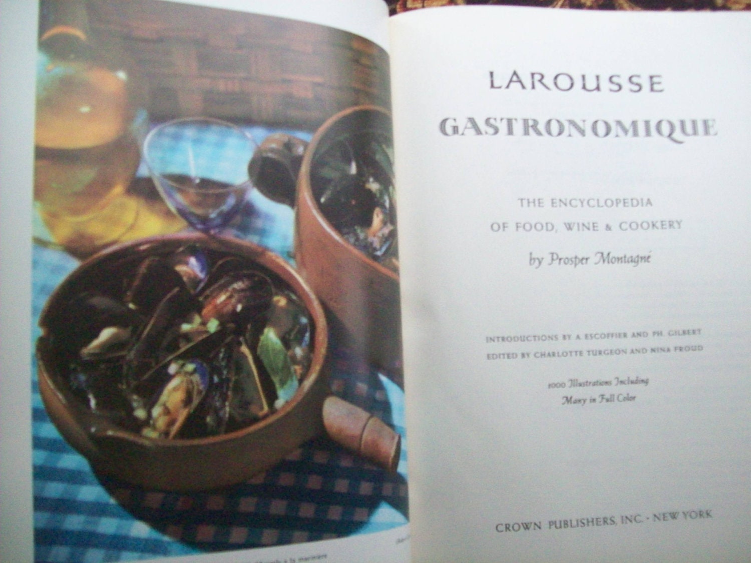 Larousse Gastronomique Cook Book First American Edition