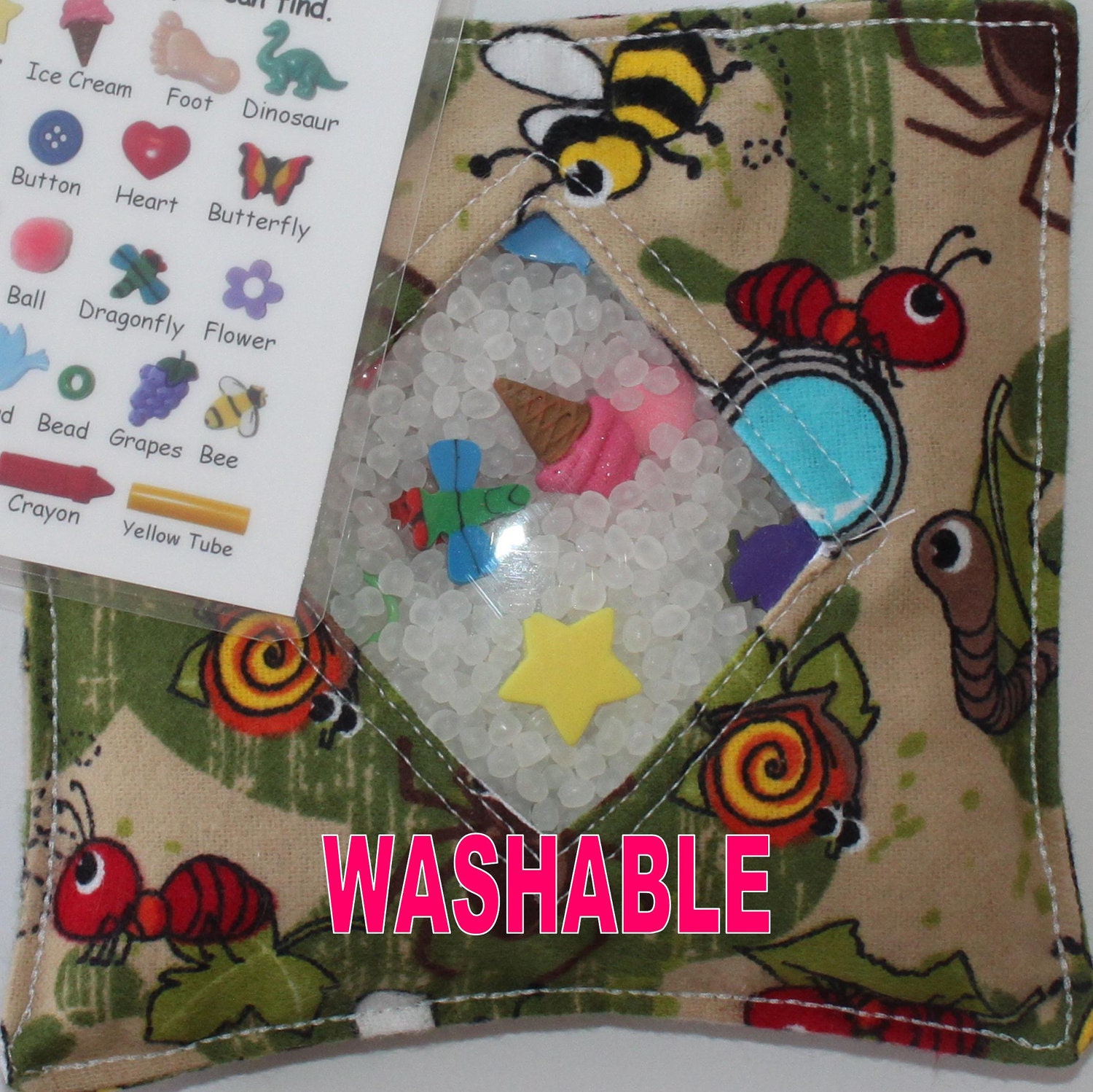 I Spy Bag - The GREAT BUG HUNT Treasure Hunt with Picture Card - All sells helps support our sports activities and summer camps.
