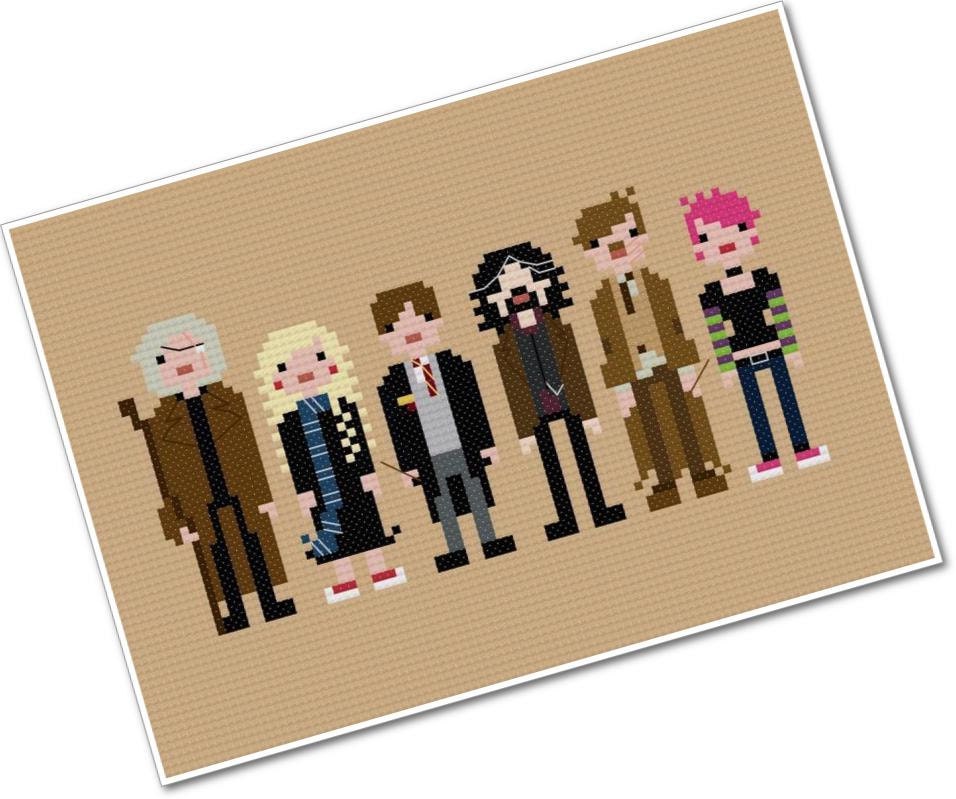 Pixel People - Harry's Friends 2 - PDF Cross-stitch Pattern - INSTANT DOWNLOAD