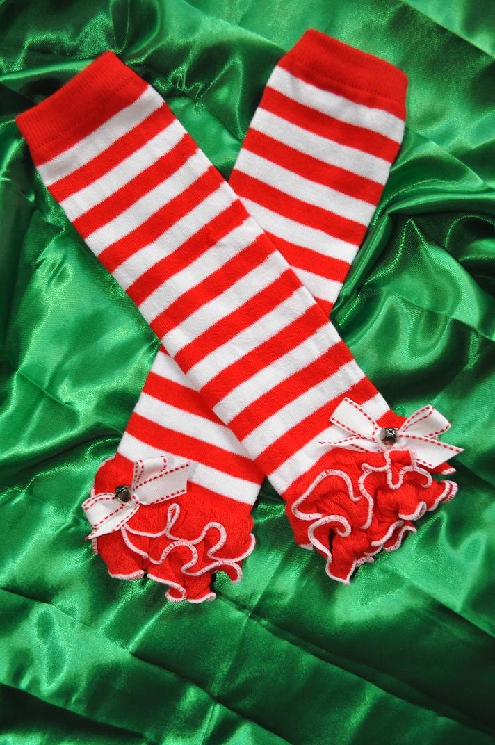 Ready to ship christmas candy cane leggins leg warmers red and white fits NB to 6yrs get them in time for christmas