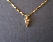 Tiny Gold Spike Necklace