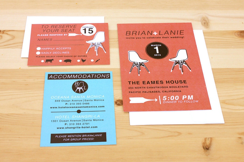 DIY printable- Eames wedding invitation set