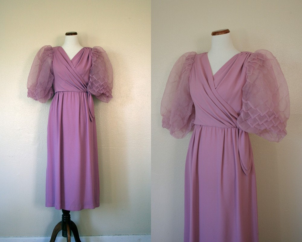 SALE Vintage Dress / 70s Party Dress / Small