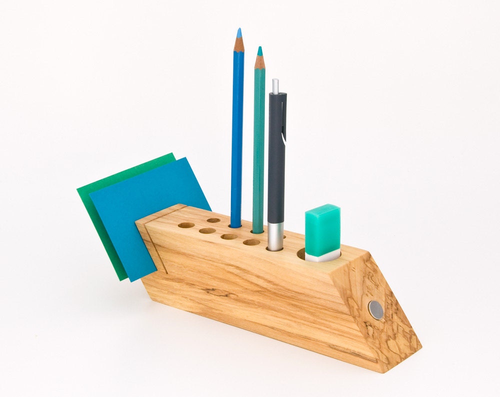 Desk Organizer Office Accessory Wood Pen Pencil Holder Desktop Organizer FELICIA