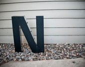 LARGE Vintage Sign Letter Capital N