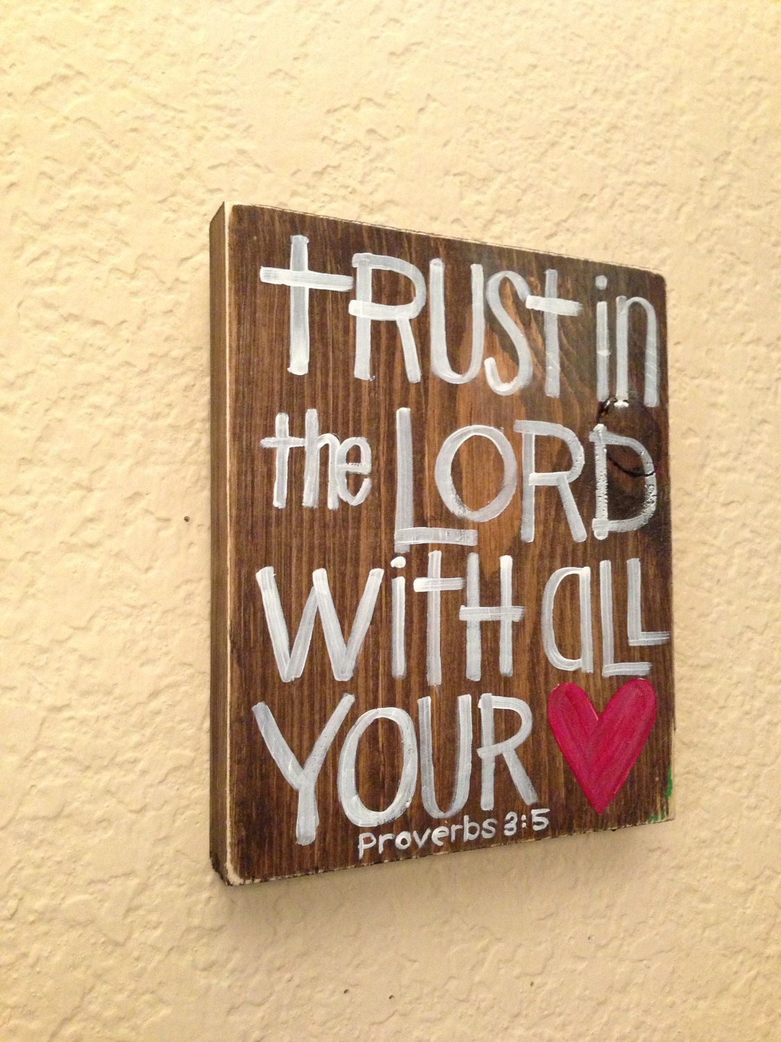 Trust in the Lord - Bible Verse Art - Scripture Art- 5 1/2" x 6 1/2" Original Painting - Grace for Grace by Tiffany Rachal