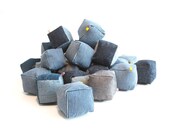 GPD Denim Cubes with Squeaker Small Dog Toy