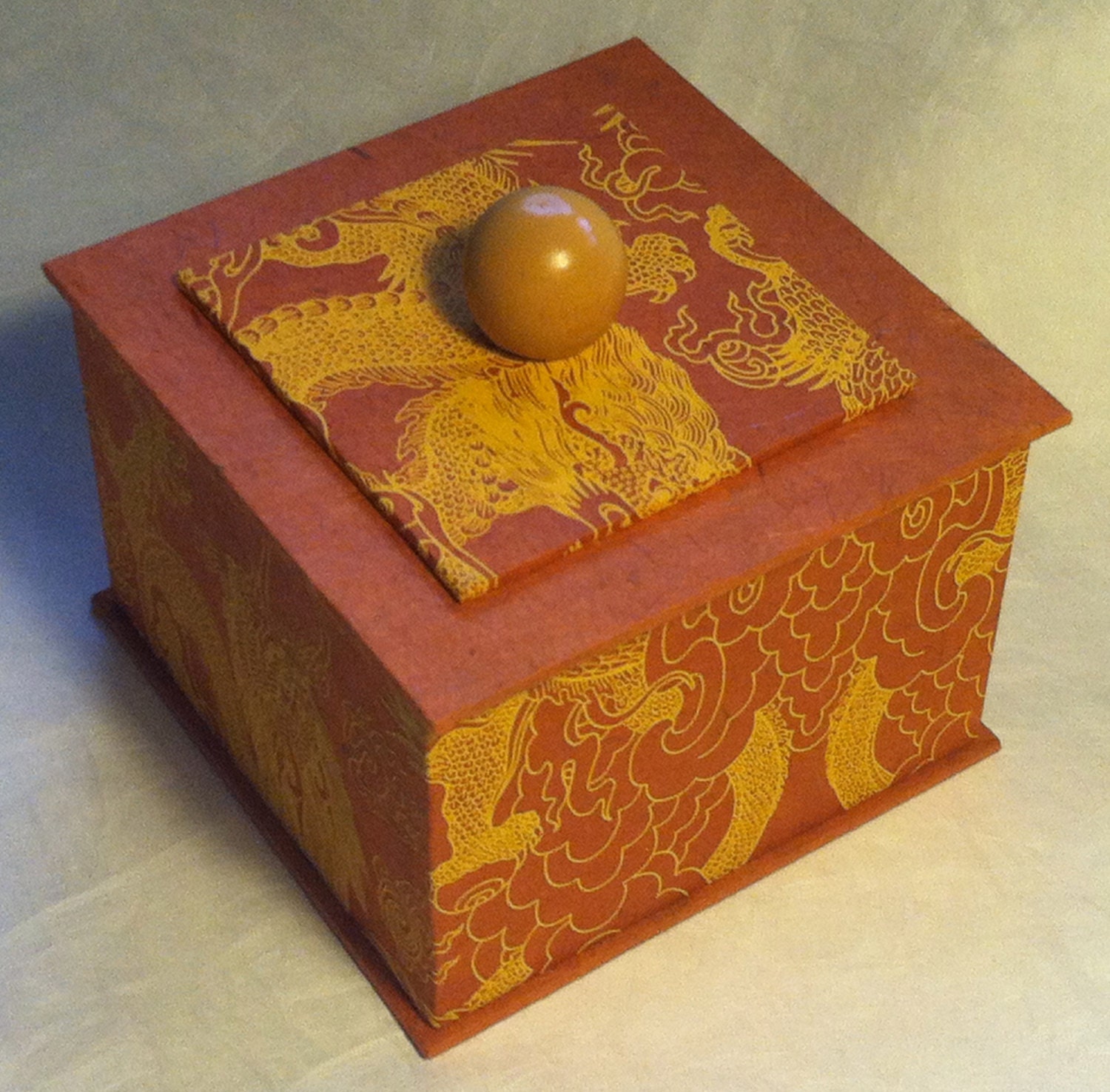 Decorative Asian Dragon  pattern Handmade Box
