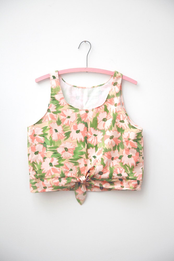 RESERVED Floral Tie-Front Tank