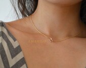 Sideways Initial Necklace