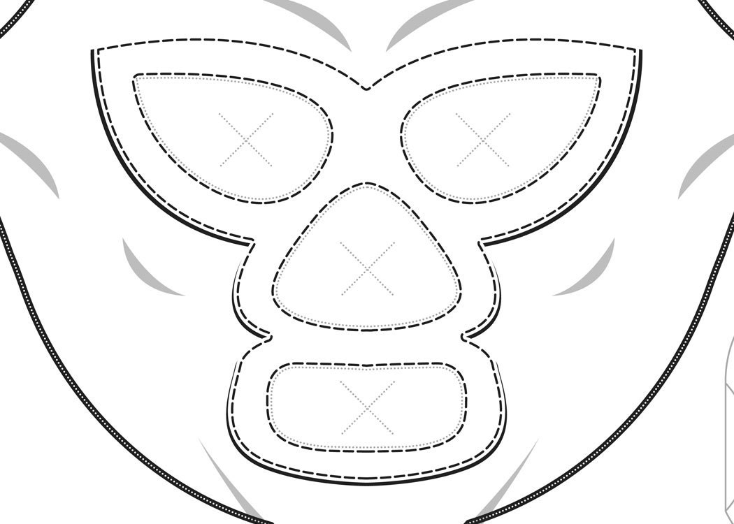 Paper Luchador Masks (Set) - Color Your Own