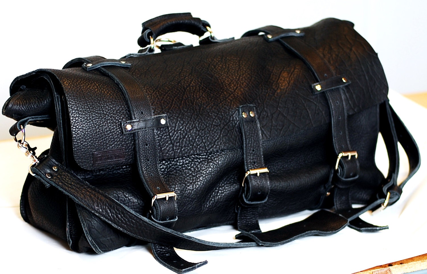 26" Duffel Leather bag  -  Handmade in the U.S.A. - American Buffalo Leather