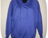 Purple woven drawstring pullover sweatshirt sweater top