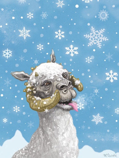 Star Wars Tauntaun Catching Snowflake Print