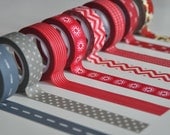 Washi Tape - Red & Gray