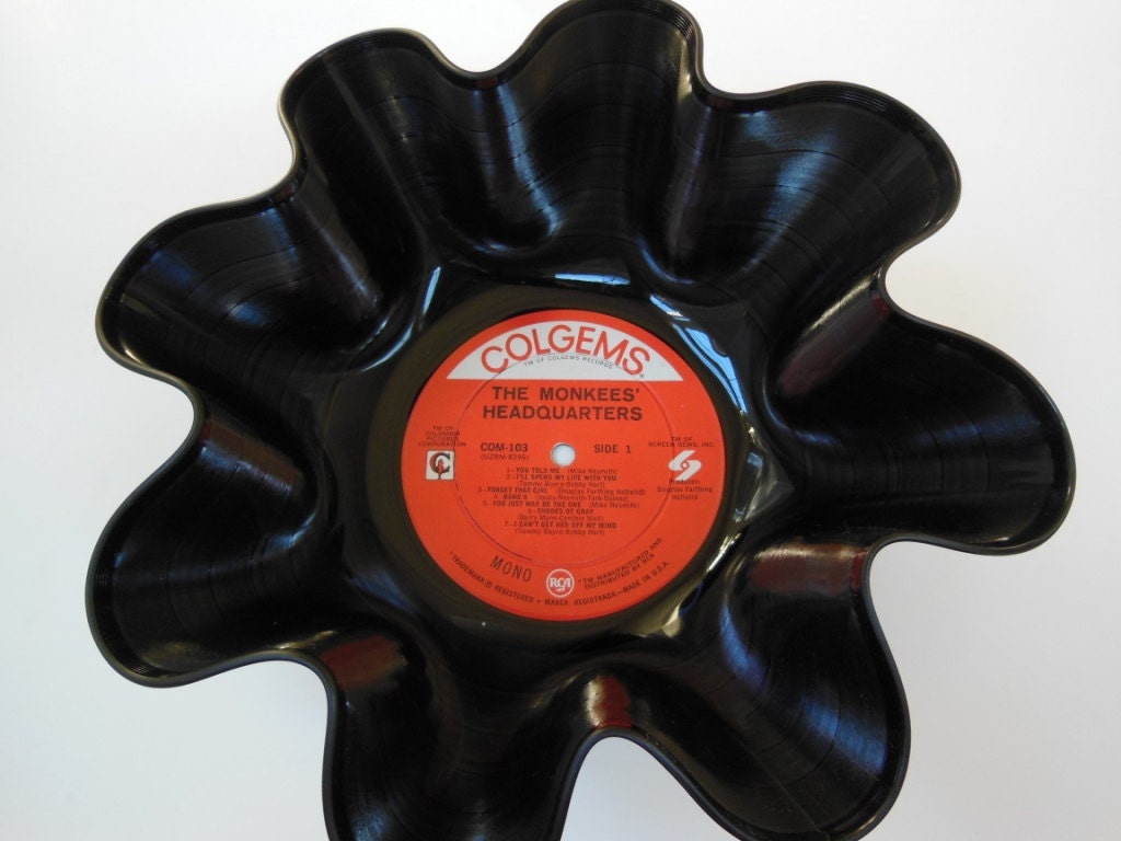 THE MONKEES Recycled Record Bowl (Headquarters)