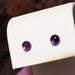 Genuine Purple Amethyst Sterling Silver Studs