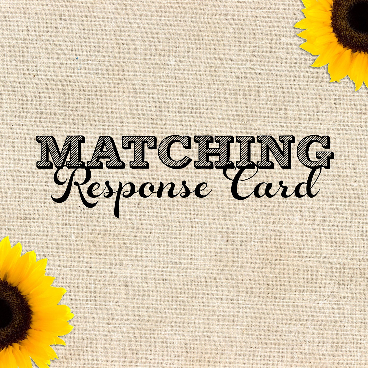 Matching Printable Response Card