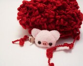 Pudding Pig, Mouse OR Lion Kawaii Hair Clip Cute Plush Animal Barrette