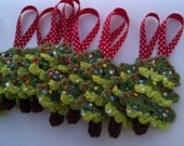 WOW Ornament SALE Crochet Handmade christmas tree cute for holiday decoration  set of 3