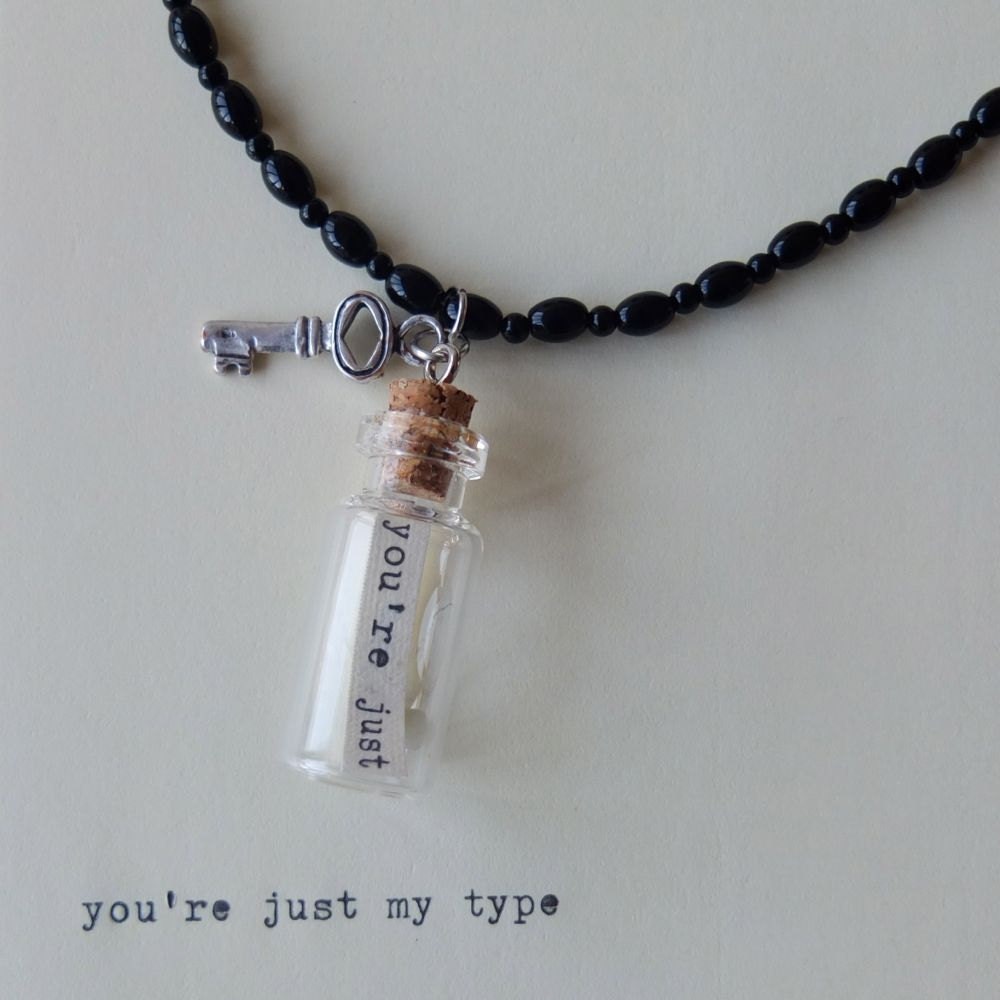 Message in a bottle 'you're just my type' - gepersonaliseerd
