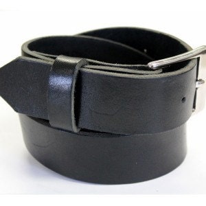NEW Leather Belt - Black - Handmade in the U.S.A.