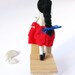 Art Doll - Pierrette the Comedian - Contemporary Handmade Paper Clay Doll - One Of A Kind