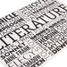 Literature typographic linocut poster