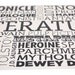 Literature typographic linocut poster