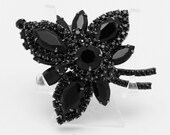 Vintage Black Juliana Brooch