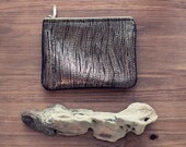 Golden Wood Foil Leather Coin Purse No. CP-1002