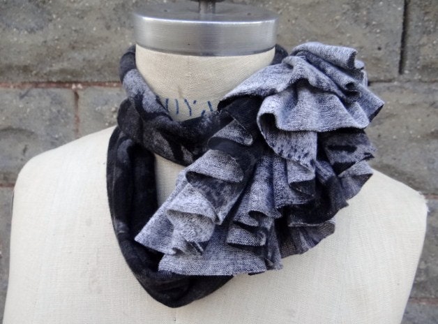 Infinity scarves, grey scarves, grey scarf, jersey knit scarves, jersey scarves, jersey necklace scarf