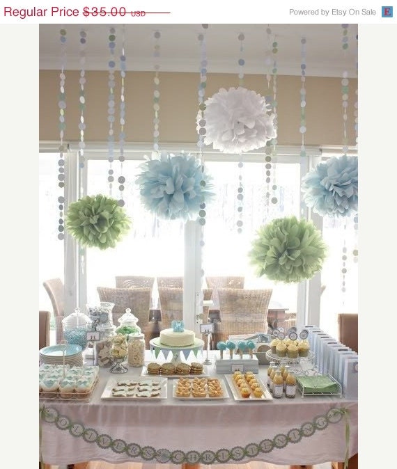 choose your colors...  10 Tissue paper poms // weddings // birthdays // classroom // bat mitzvah // graduation // party decorations