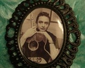 Johnny Cash Cameo Necklace