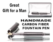 Carbon Fiber Fountain Pen Gift - great for men, husbands, boyfriends, and dads