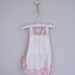 Vintage 1950s Baby Sunsuit Romper / Pink / Ruffle Butt