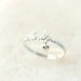 Tiny heart and love you ring in sterling silver