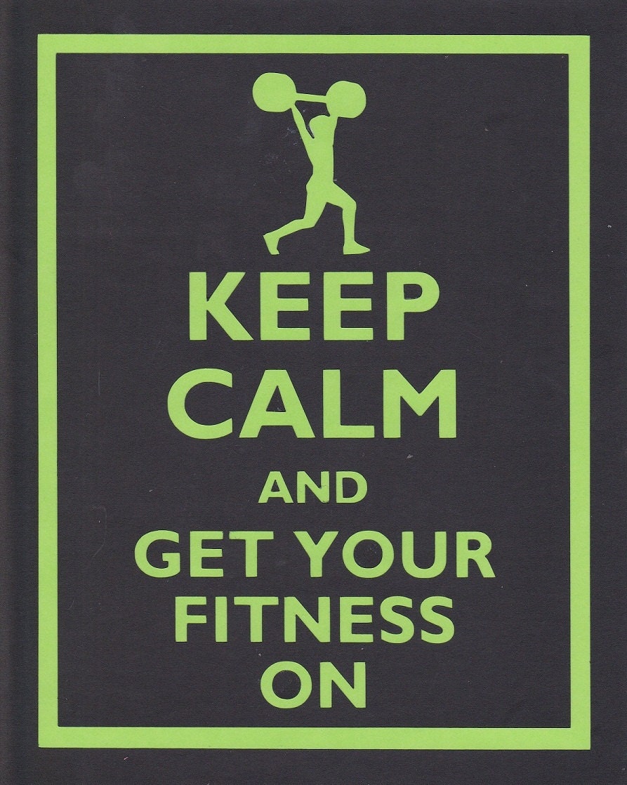 Keep Calm and Get Your Fitness On Graphic Wall Art