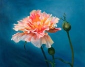 Painting Reproduction-Orange Rose -Gift of the Rose Collection- Open Edition-Passion- 8x10