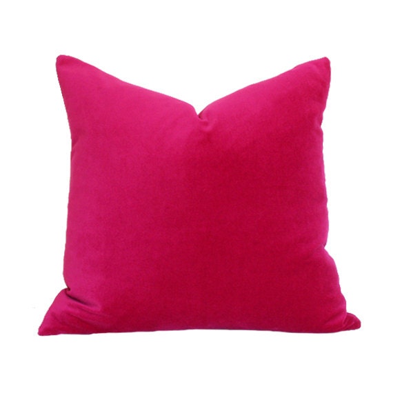 Magenta Velvet Designer Pillow Cover 17x17
