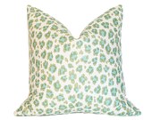 Conga Line Moss & Aqua - 20x20 Designer Pillow Cover (single-sided)