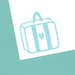 Heart Suitcase Stamp - Bon Voyage Rubber Stamp - Cling Rubber Stamp