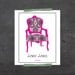 PRINT Wall Art Chair, Louis XV Chair Art PRINT, Illustration Paris Wall Art Poster, French Art Print