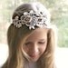 Lace Bridal Headband, Wedding, Bridal, Hair Accessories, Headpiece, Ivory, White, Lace, Beaded, Headband